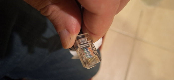 7' Network Cable Black BROKEN LATCH AT ONE END!!!