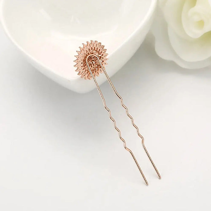 Delicate CZ Diamond Bridal Hair Pin For Wedding Hair Accessories - The Wedding Garter