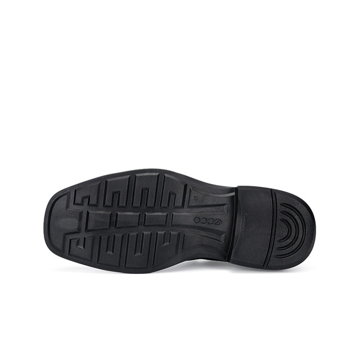 Black rubber outsole tread with traction pattern