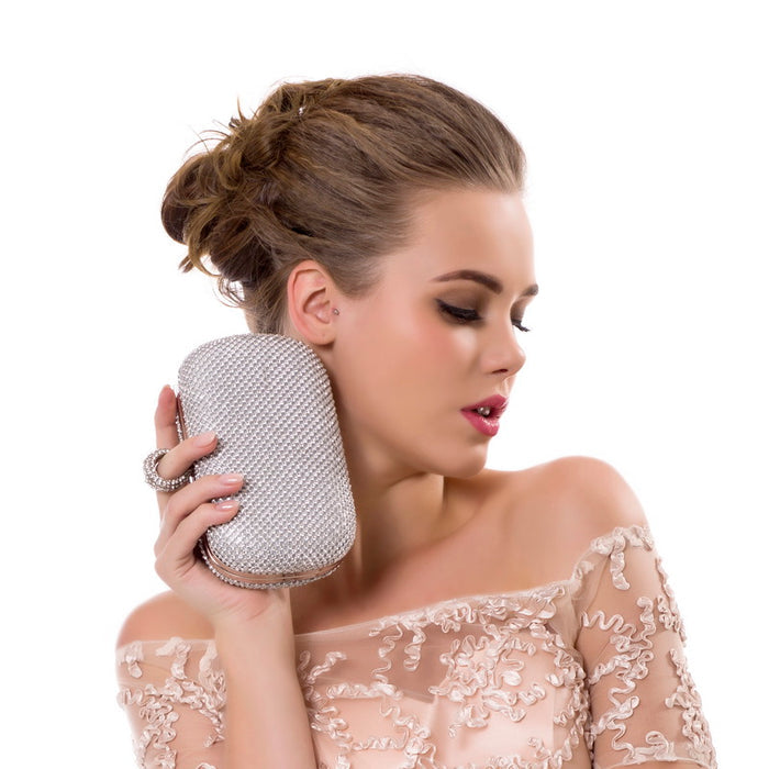 Exclusive Gold Rhinestone Bridal Clutch Handbag - The Wedding Garter