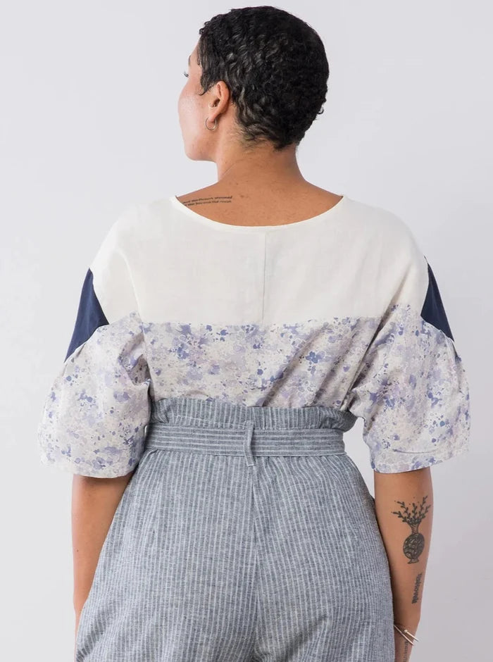 JENNIFER GLASGOW Top Sabe - Bleu Floral