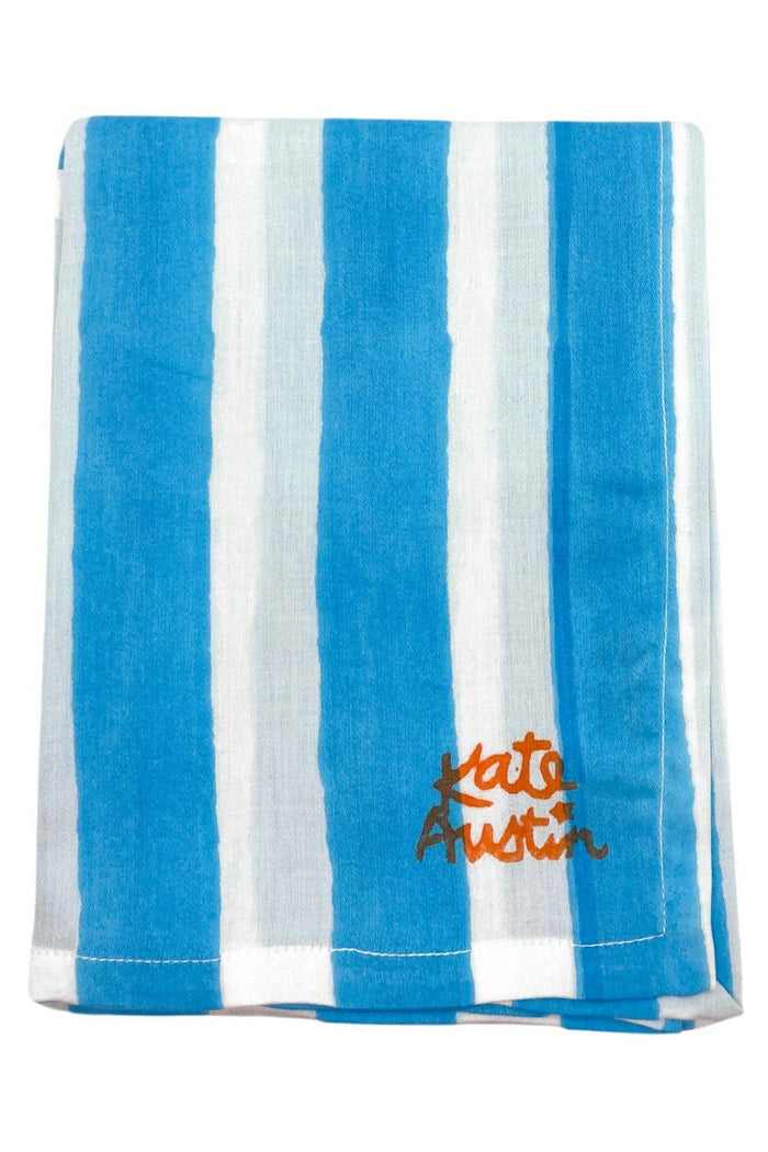 KATE AUSTIN Bandana Frida - Rayures Cabana Cyan