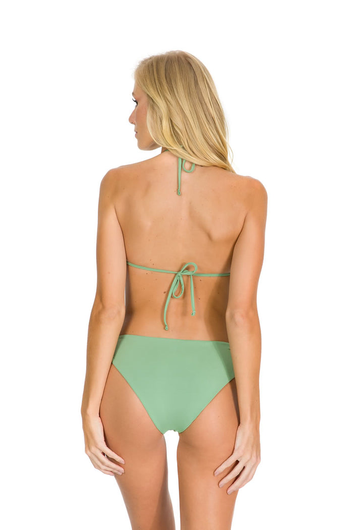 Light Olive Cut-out Halter Top