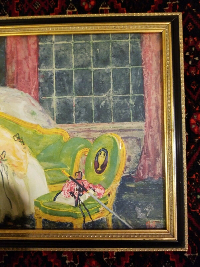 Pair Of Signed Framed French Themed Paintings