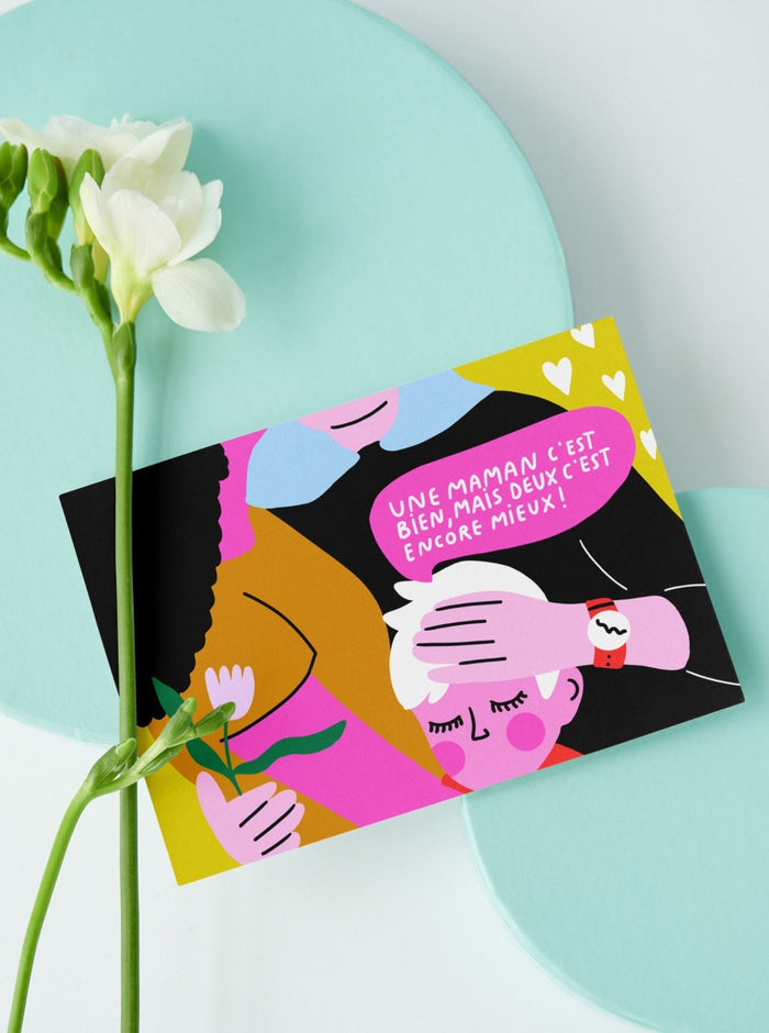 PROJET SPECIAL Carte de souhait - Deux mamans