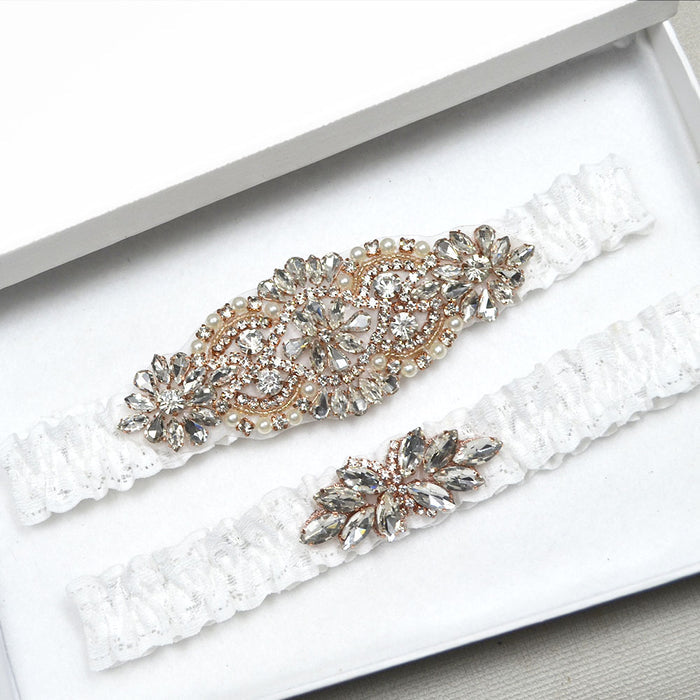 rose gold garters
