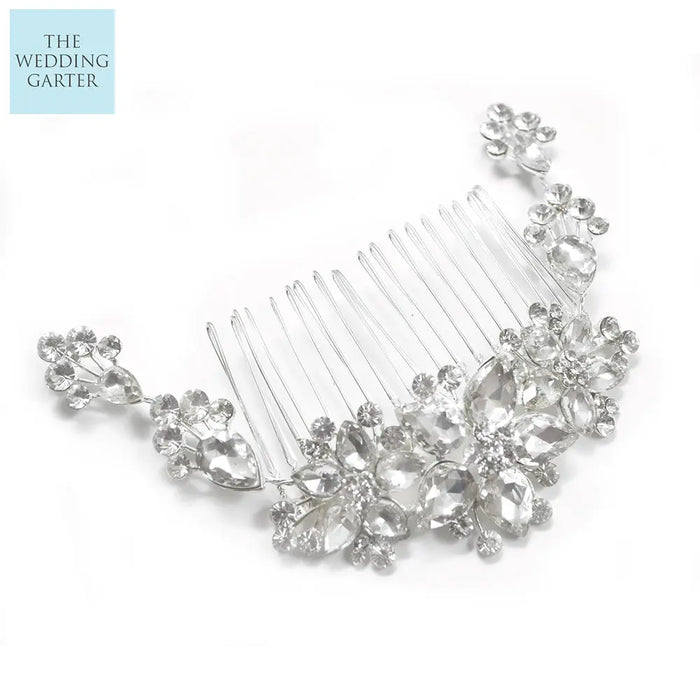 Sparkling Rhinestone Wedding Headpiece Comb For Brides - The Wedding Garter