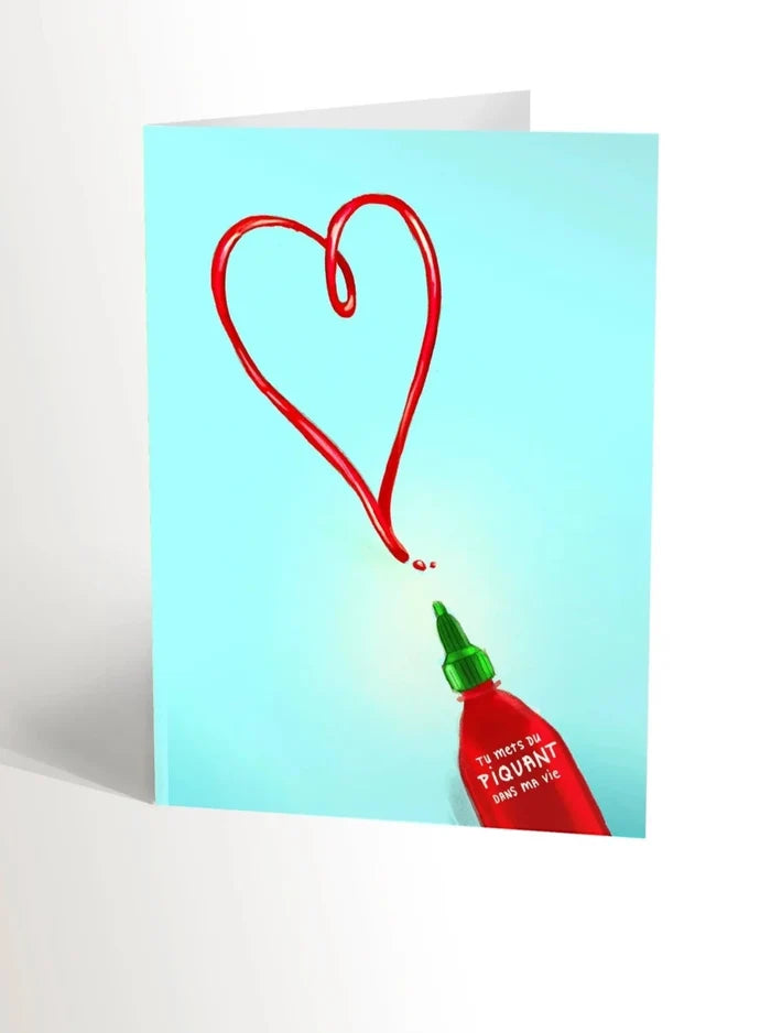 VALERIE BOIVIN Carte de Souhait - Sriracha