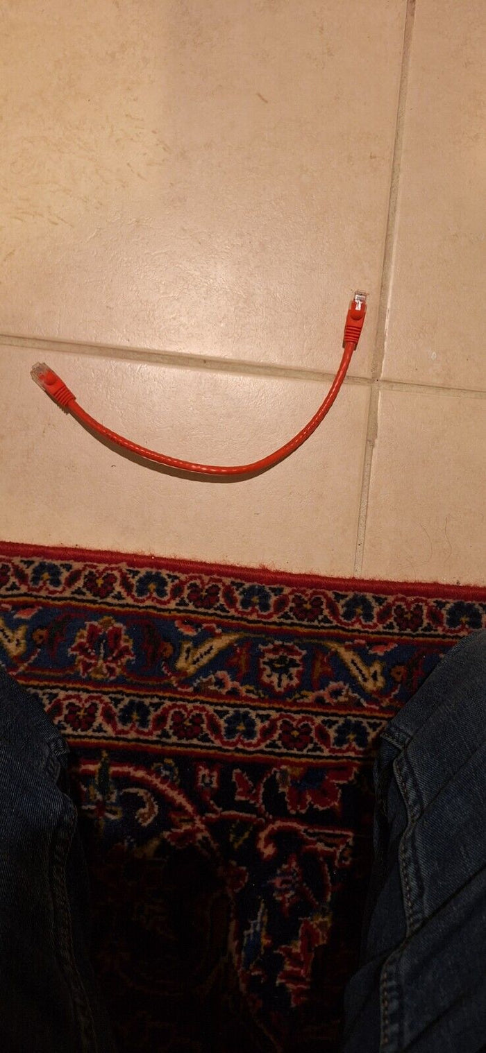 1' Ethernet Network Cable Red