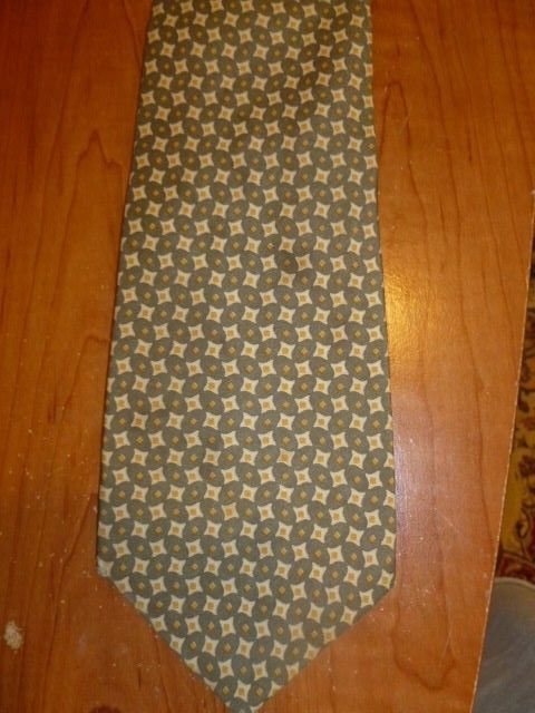 100% Silk Chaps by Ralph Lauren Olive Green with Gold Tie - Diamonds Sapphires Rubies Emeralds