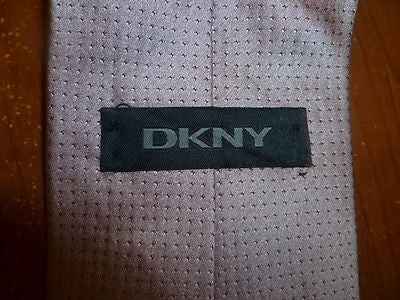 100% Silk Mauve DKNY Tie Made in USA - Diamonds Sapphires Rubies Emeralds