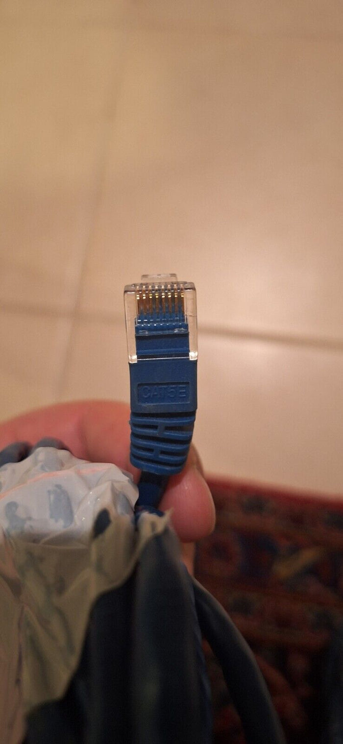 10FT Cat 5E 350MHZ Ethernet Patch Network Cable Blue - Diamonds Sapphires Rubies Emeralds