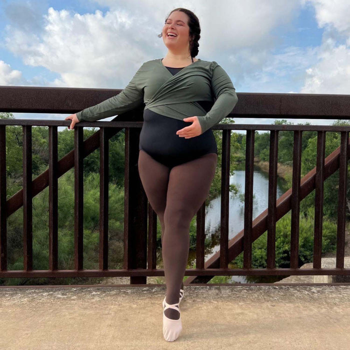 120 Denier Convertible Dance Tights - Hot Chocolate