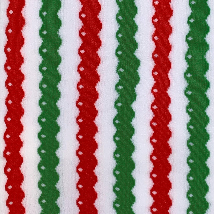 120 Denier Striped Tights - Polar Express