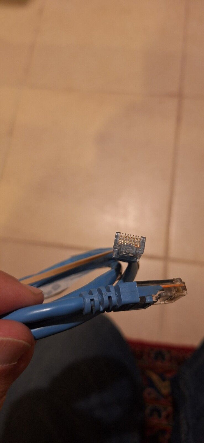 3ft Belkin Cat5e BluePatch Network Cable BOTH LATCHES BROKEN!!!!