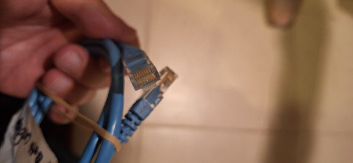 3ft Belkin Cat5e BluePatch Network Cable BOTH LATCHES BROKEN!!!!