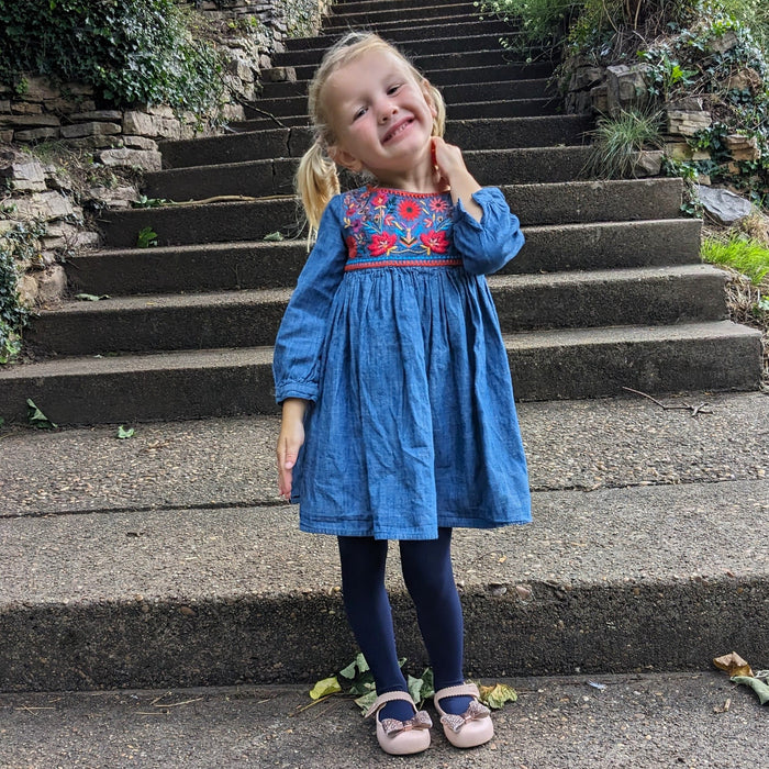 50 Denier Kids Tights - Navy