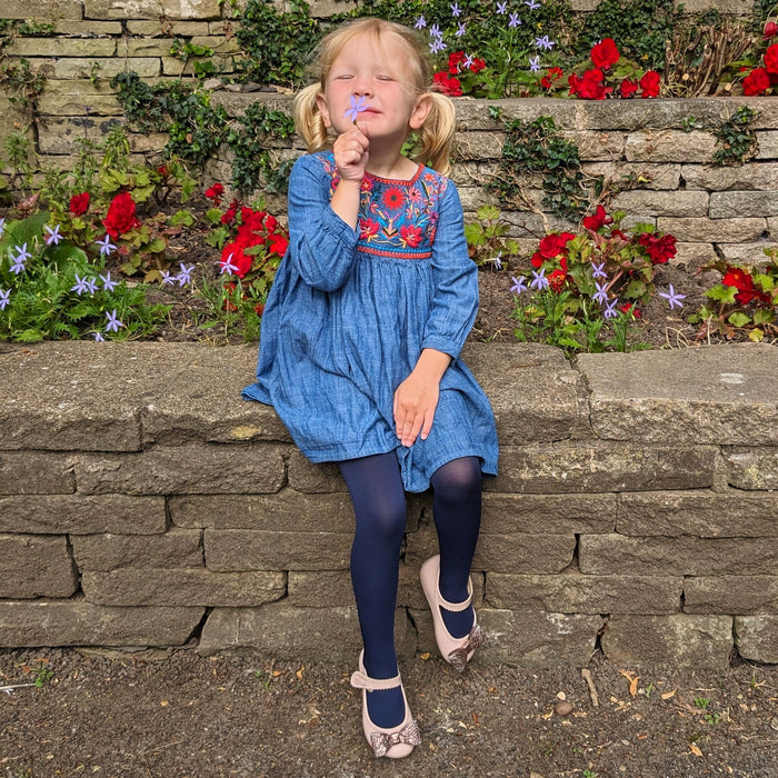 50 Denier Kids Tights - Navy