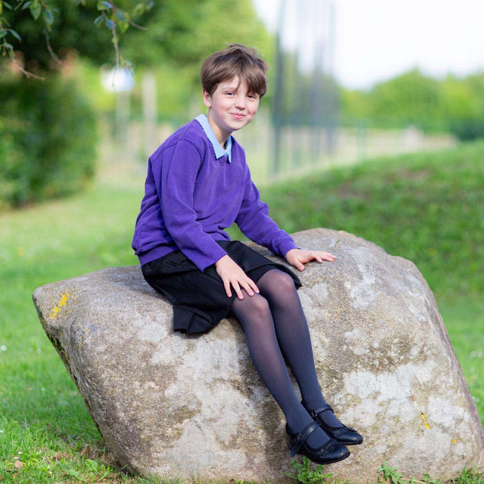 50 Denier Kids Tights - Slate Grey