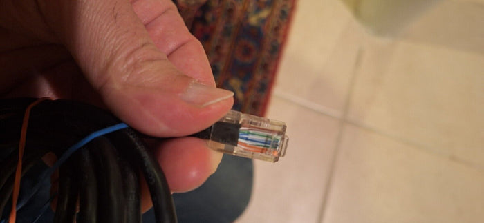 7' Network Cable Black BROKEN LATCH AT ONE END!!!