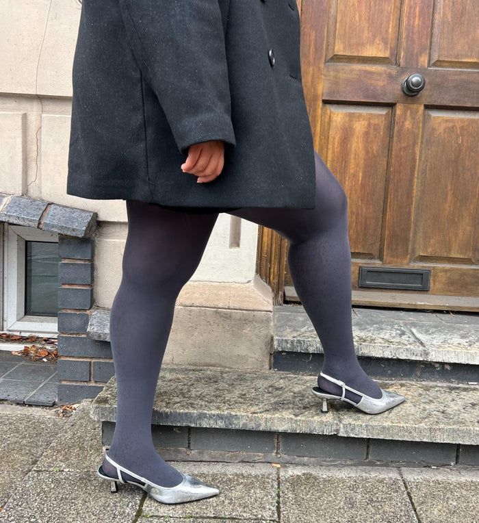 80 Denier Castor Oil Tights - Slate