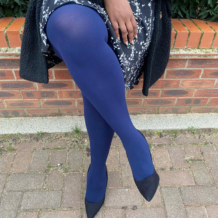 80 Denier Opaque Tights - Navy