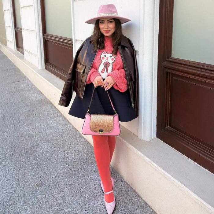 80 Denier Opaque Tights - Peach Party
