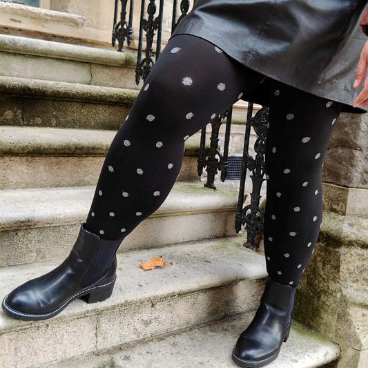 80 Denier Opaque Tights - Polka Bear