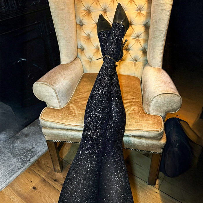 80 Denier Opaque Tights - Star Dusted Glitter