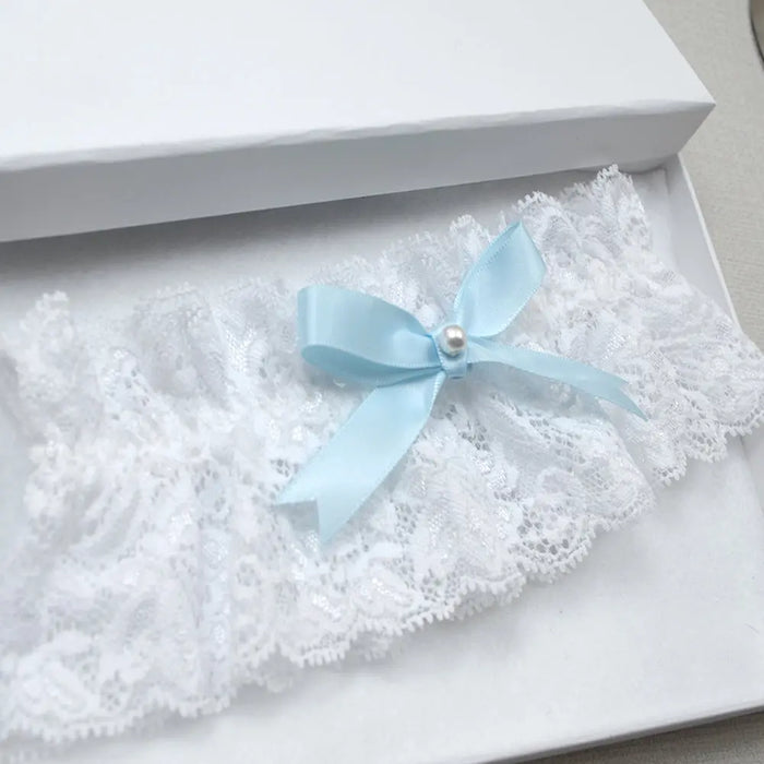 Abigale White Lace Wedding Garter - The Wedding Garter