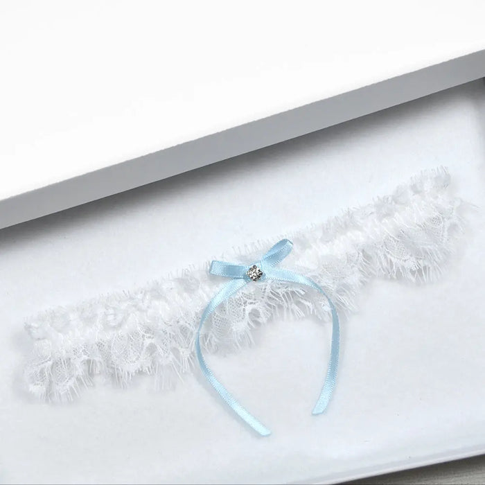 Adelaide White Chantilly Lace Bridal Garter - The Wedding Garter
