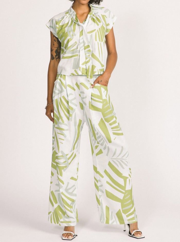 ALLISON WONDERLAND Pantalon Darcy - Feuille