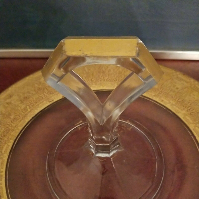 Antique Attributed Heisey Glass Candy Dish