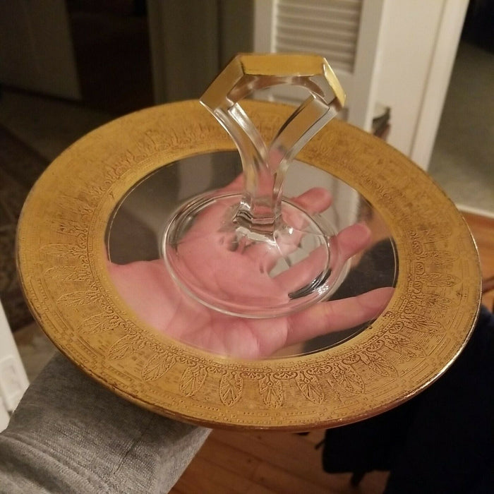 Antique Attributed Heisey Glass Candy Dish