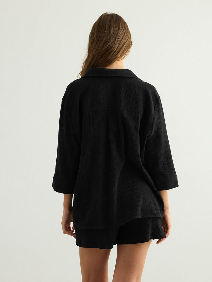 Aura Drawstring Shorts - Black