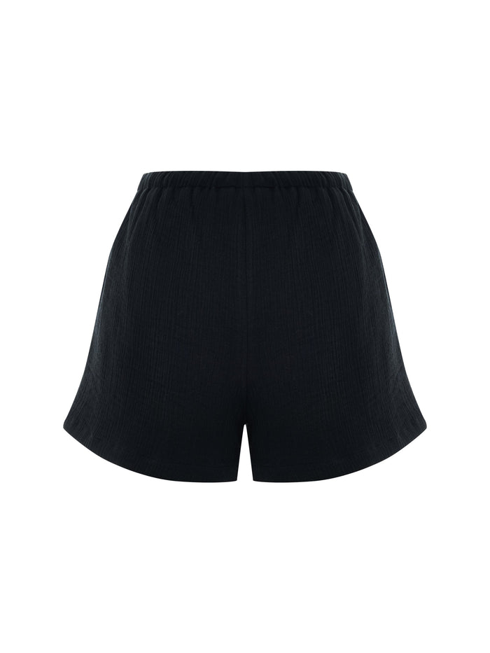 Aura Drawstring Shorts - Black