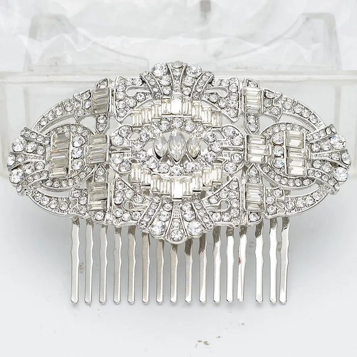 Austrian Crystal Great Gatsby Wedding Headpiece - The Wedding Garter