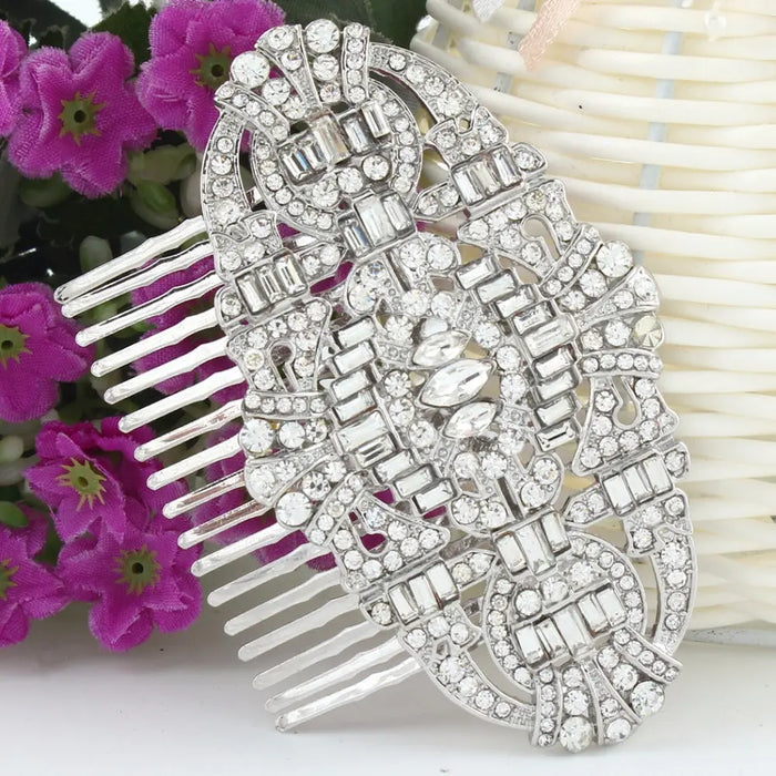 Austrian Crystal Great Gatsby Wedding Headpiece - The Wedding Garter