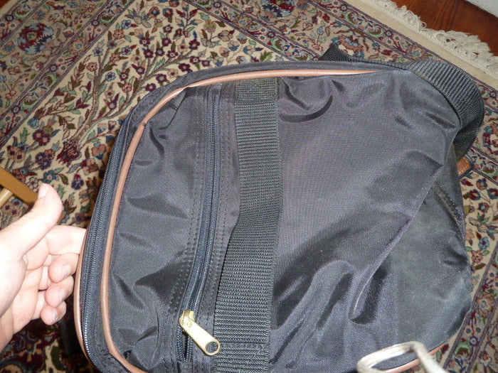 Authentic Lark Duffle Bag, Very Good Condition 23" Black, Canvas - Diamonds Sapphires Rubies Emeralds