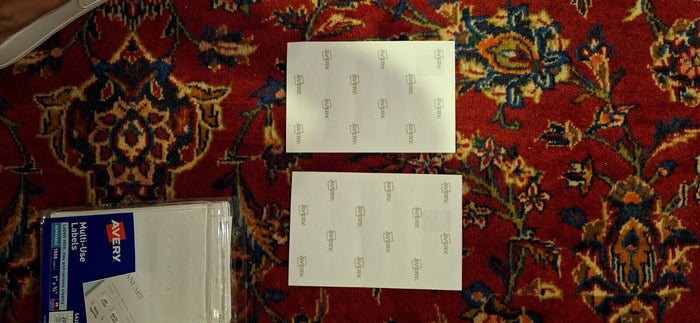 Avery 5428 Multi-Use Labels 1" X 3/4" PLEASE NOTE:  USED!  ONLY ABOUT 500 REMAIN