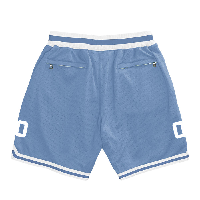 Baby Blue-White Custom Basketball Shorts