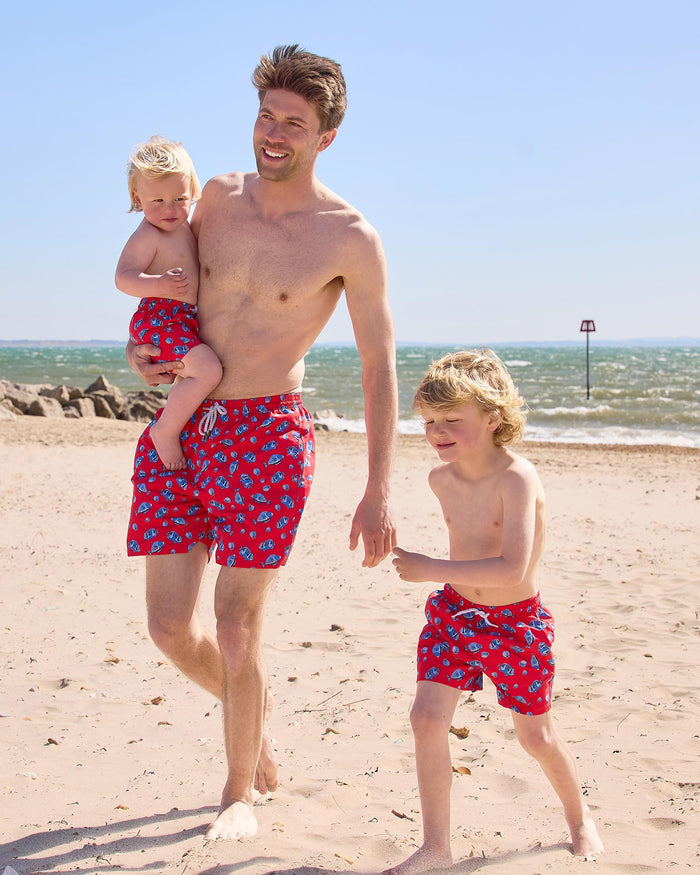 Hampton Swim Swimshorts Baby Swimshorts in Red Fish