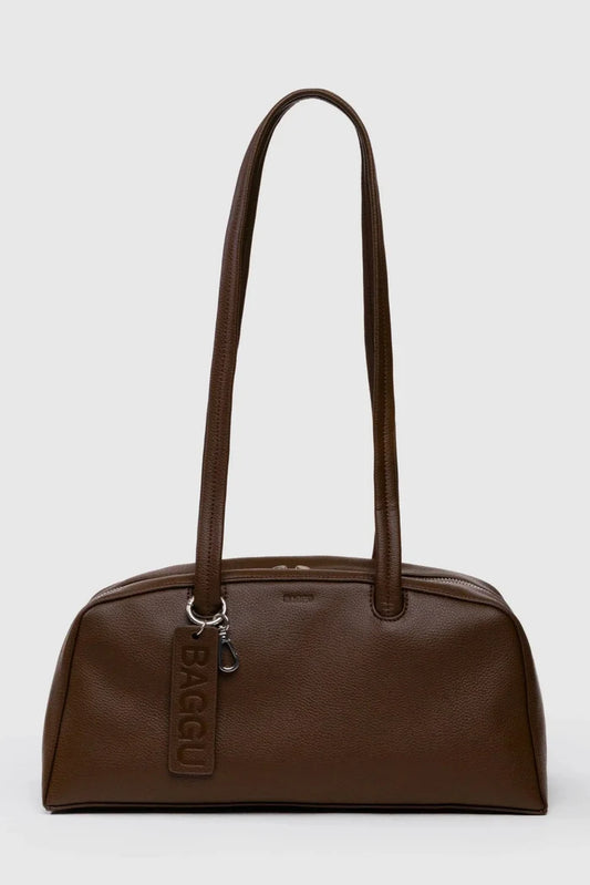 BAGGU Sac Bowler Cuir Recyclé - Brown