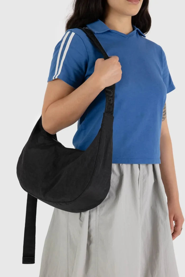 BAGGU Sac Moyen Crescent Nylon - Noir