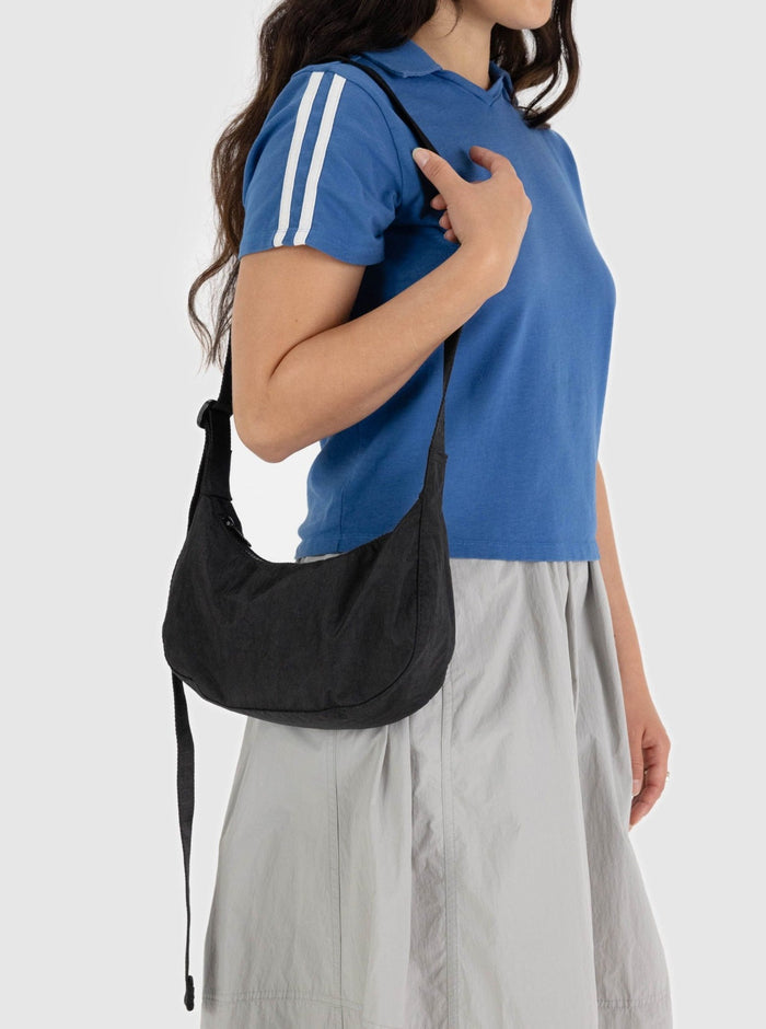 BAGGU Sac Petit Crescent Nylon - Noir