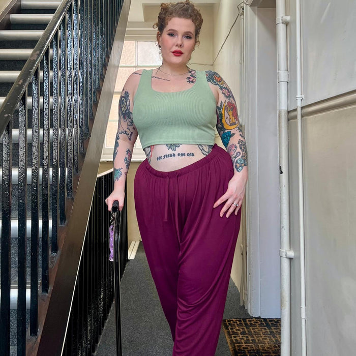Bamboo Lounge Joggers - Cherry