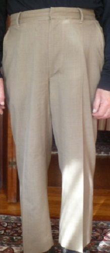 Beautiful Beige Michael Kors 100% Wool Dress Pants Size 34 Waist Size 28 Inseam - Diamonds Sapphires Rubies Emeralds