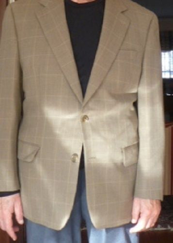 Beige Lauren by Ralph Lauren Sport Coat Size 40 Regular - Diamonds Sapphires Rubies Emeralds