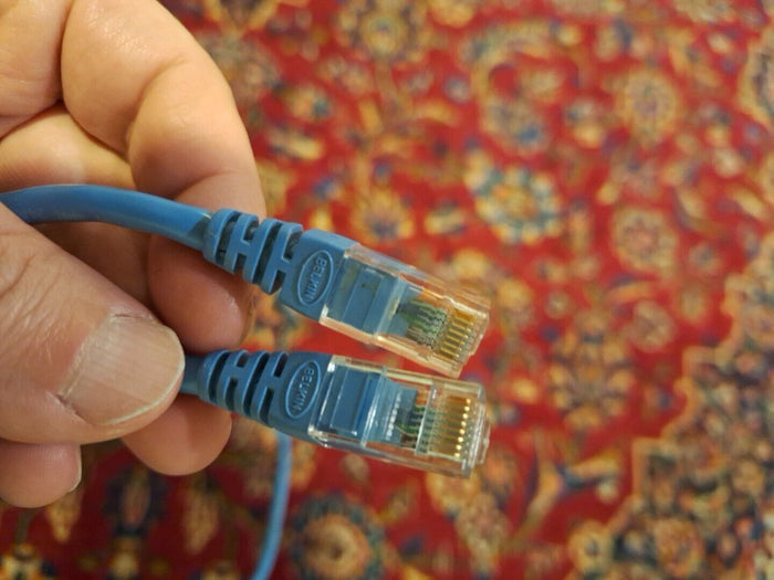 Belkin Cat 5e Patch Network Cable Blue 3 Ft. DEFECTIVE!!!  SEE PICTURES!! - Diamonds Sapphires Rubies Emeralds