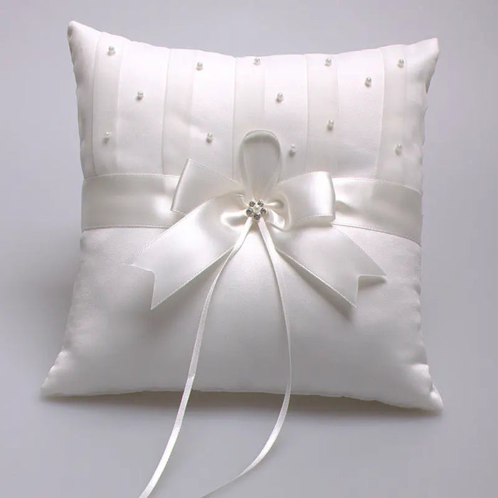 Belle Ivory Satin Ring Bearer Pillow Wedding Favours - The Wedding Garter
